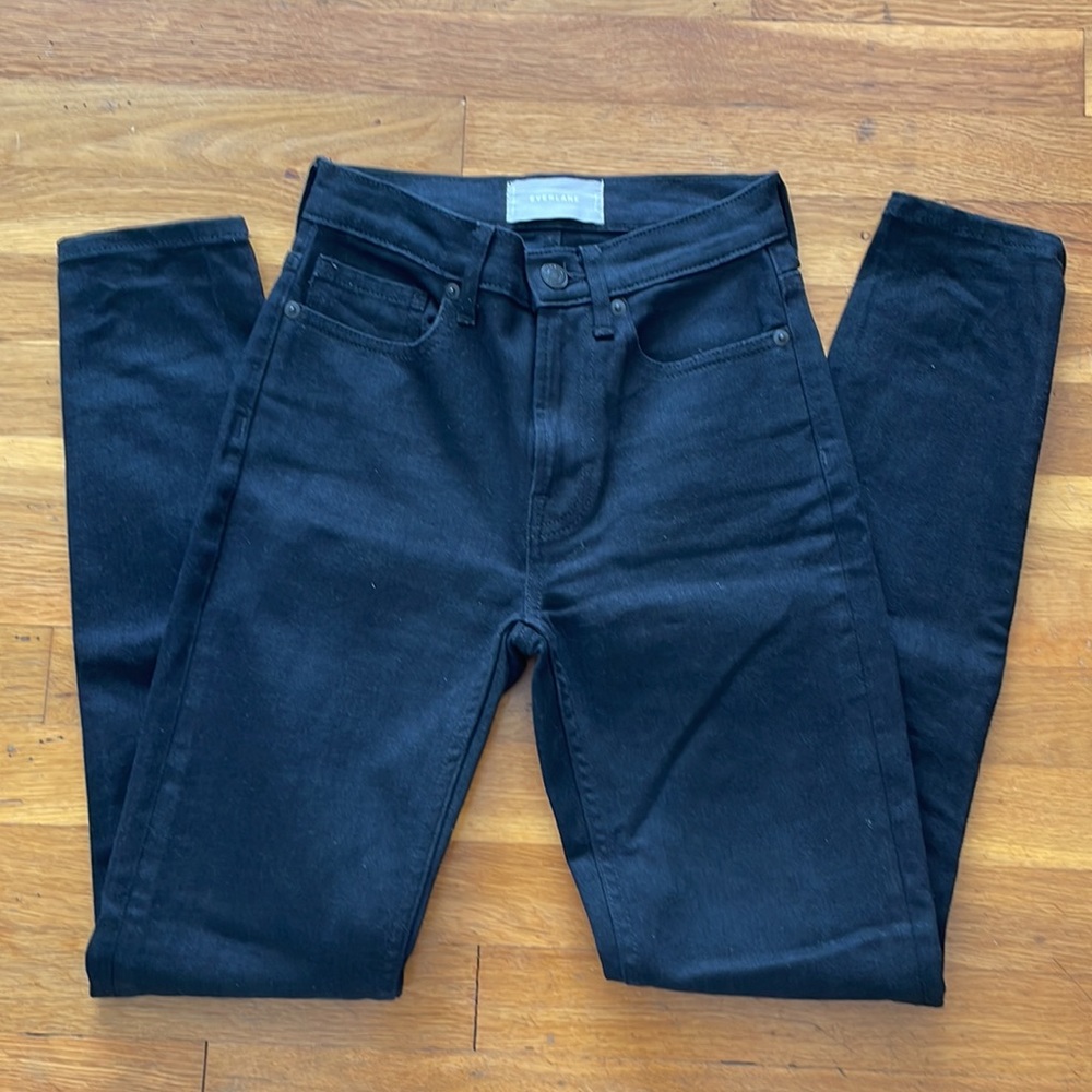 NWOT Everlane High Rise Black Jeans 23